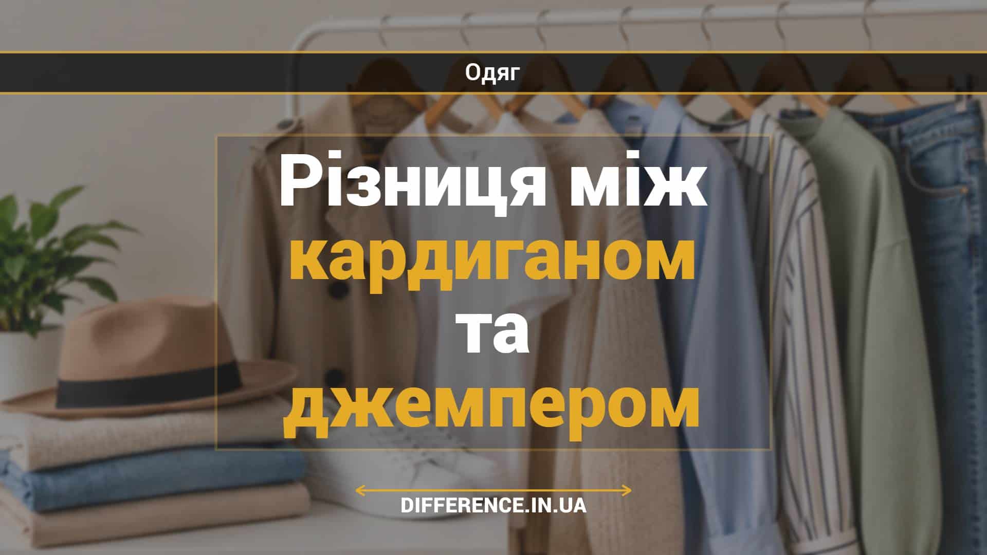 Різниця між кардиганом та джемпером