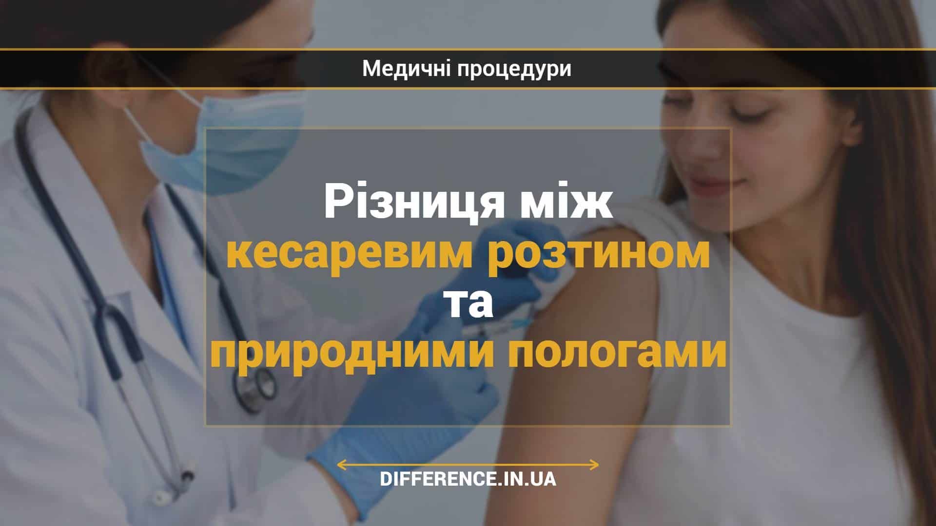 Різниця між кесаревим розтином та природними пологами