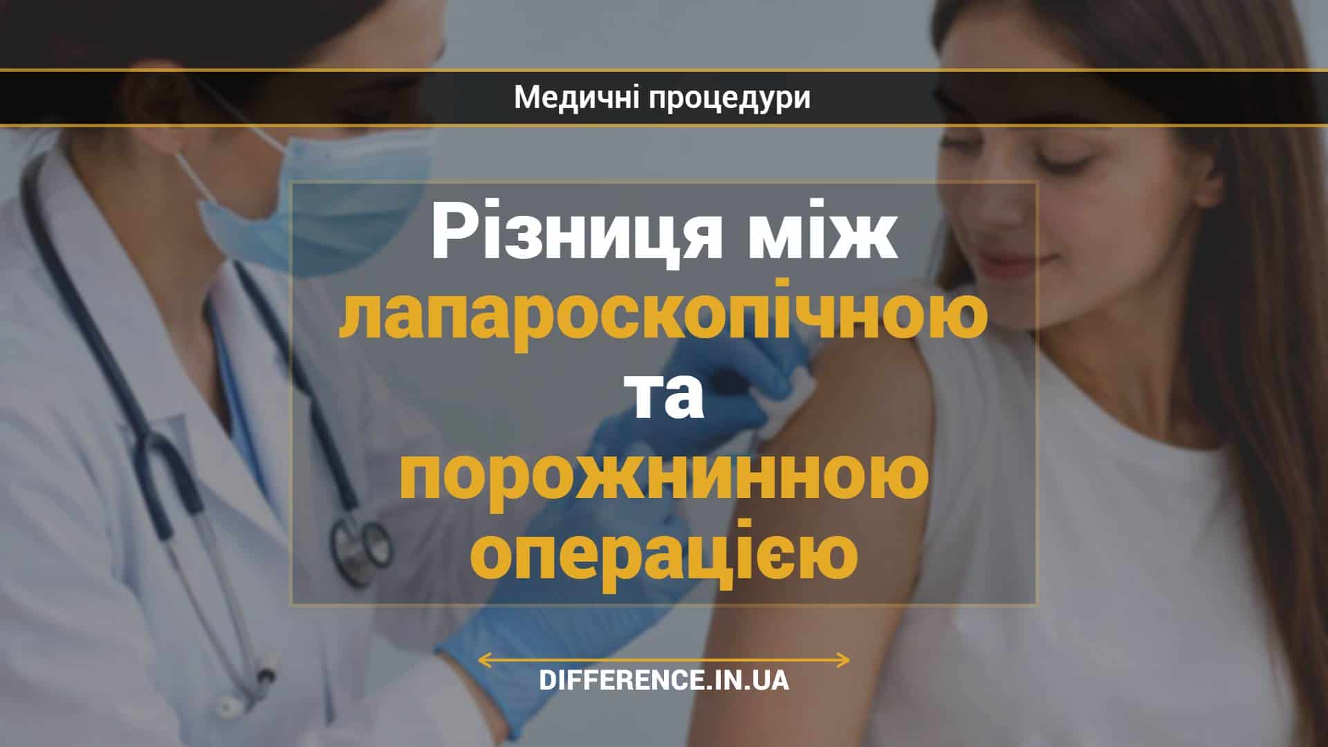 Різниця між лапароскопічною та порожнинною операцією