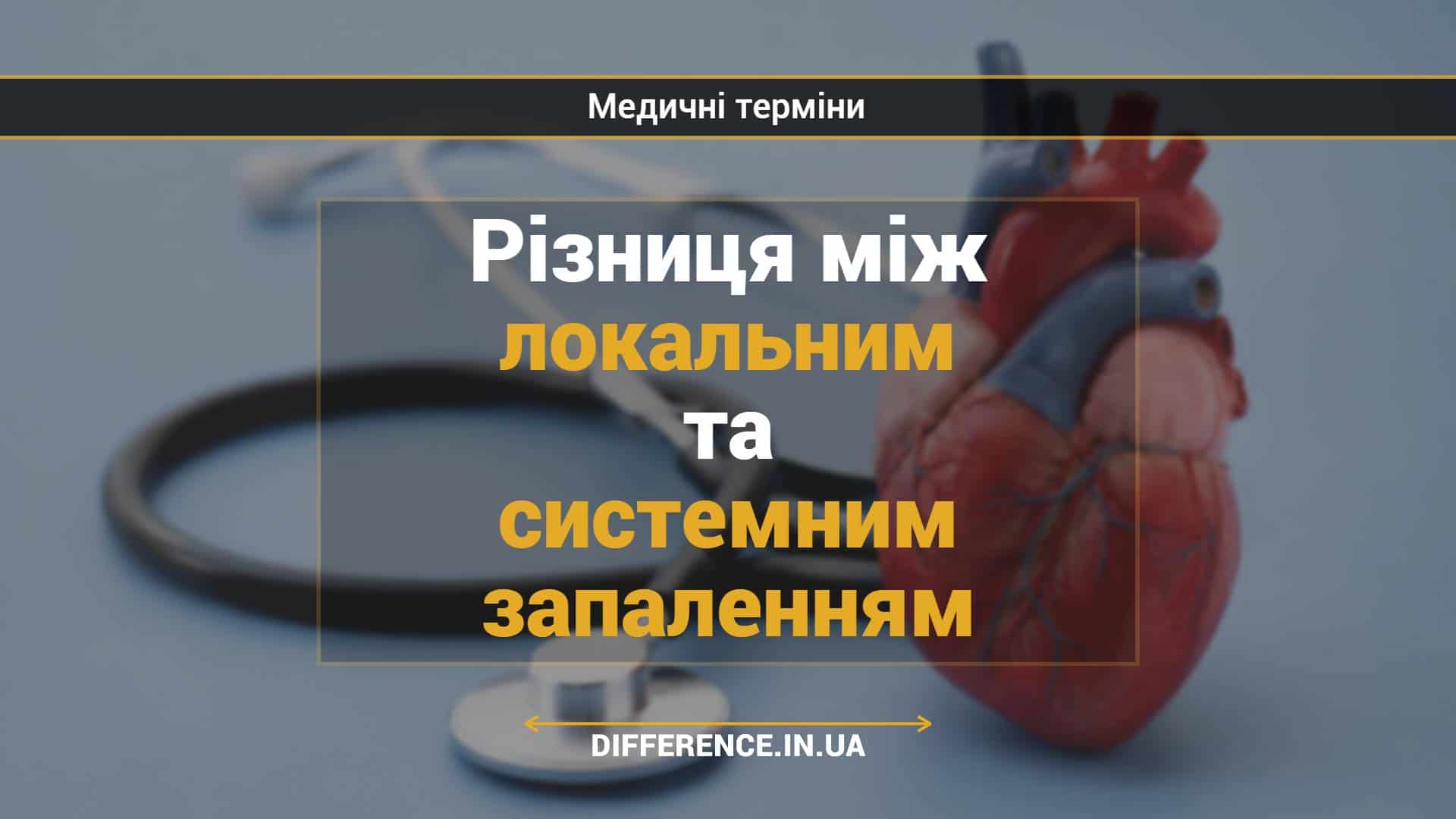 Різниця між локальним та системним запаленням