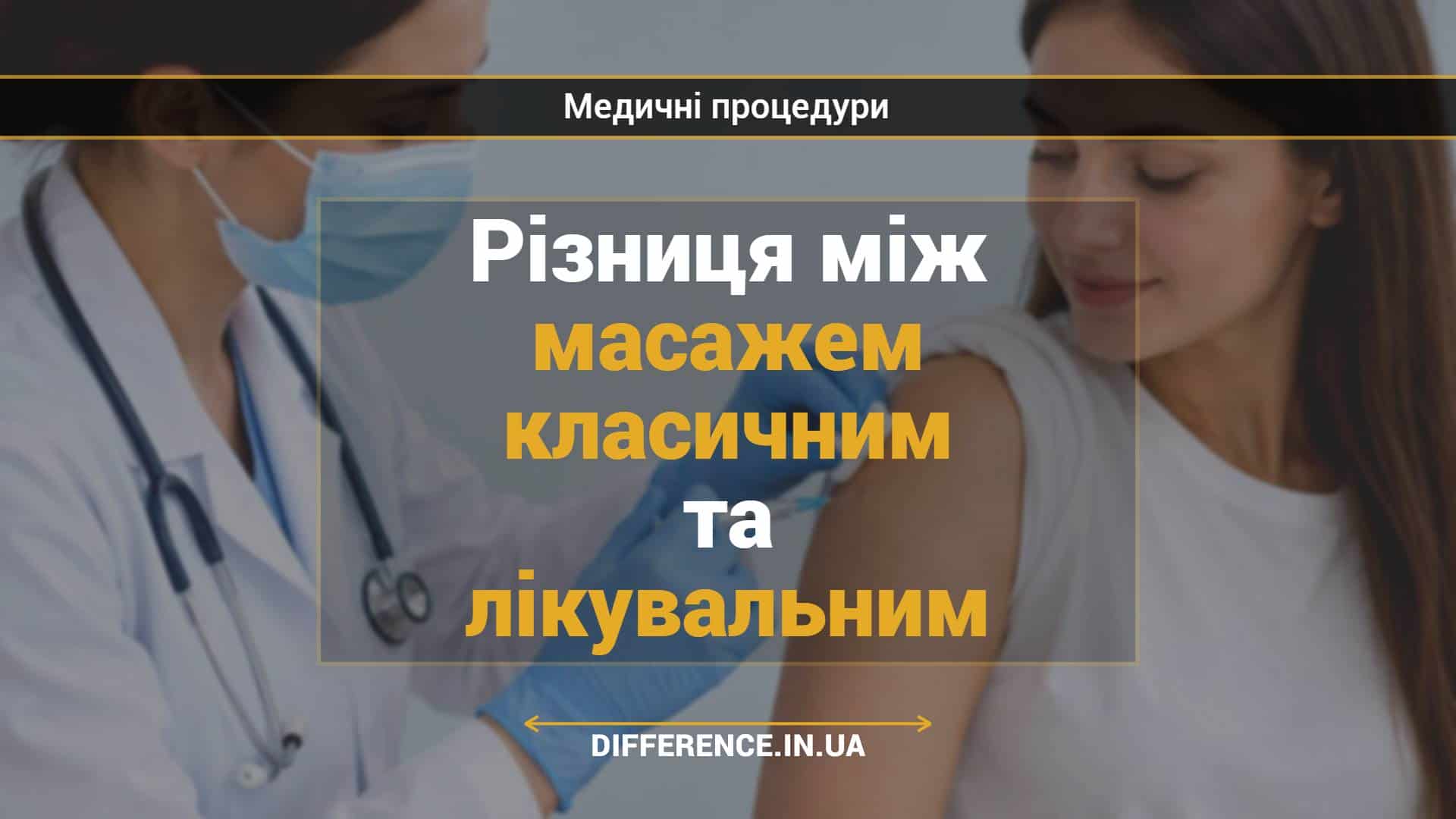 Різниця між масажем класичним та лікувальним
