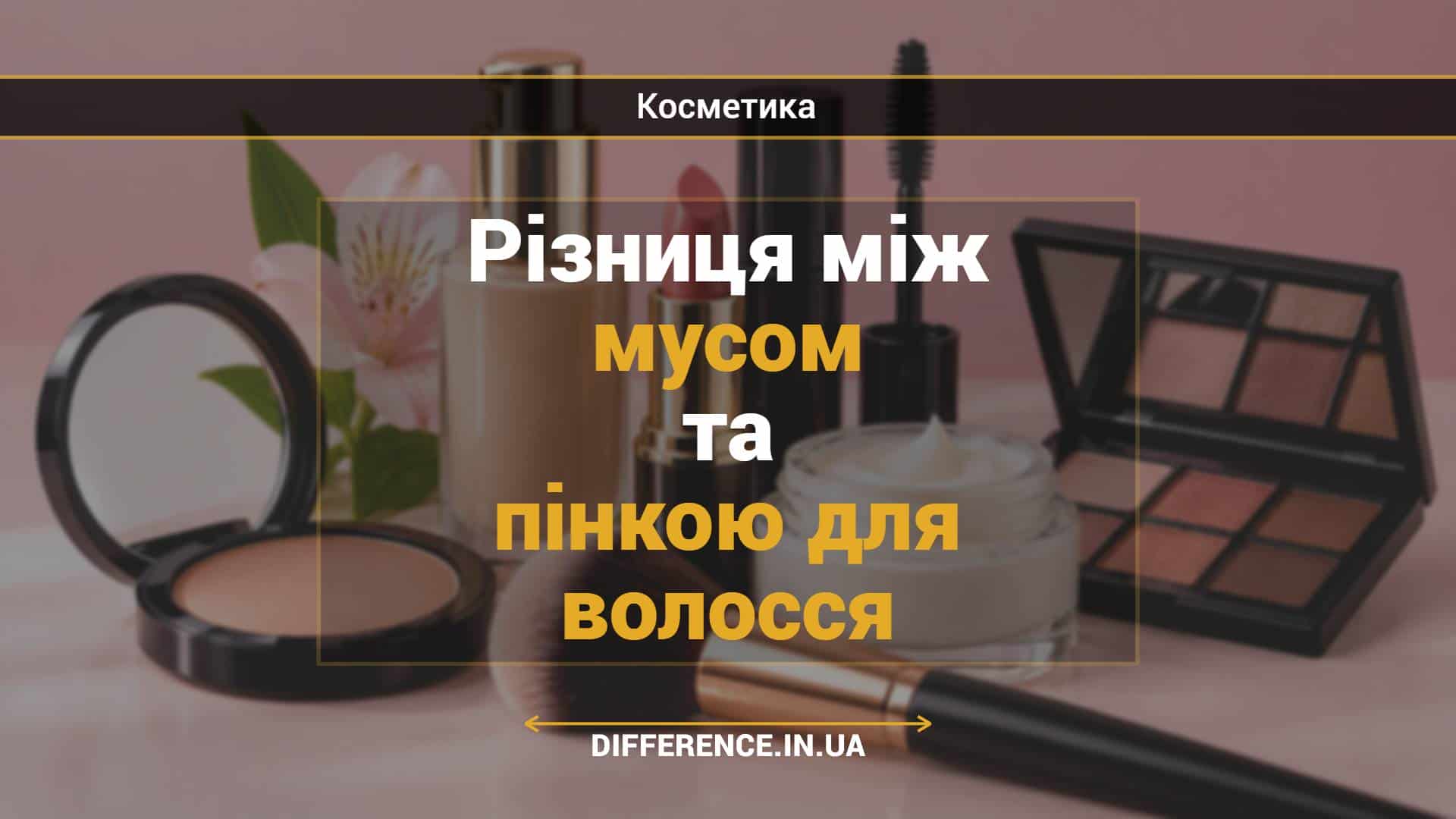 Різниця між мусом та пінкою для волосся