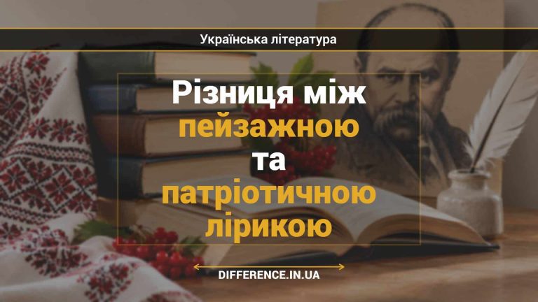 Різниця між пейзажною та патріотичною лірикою