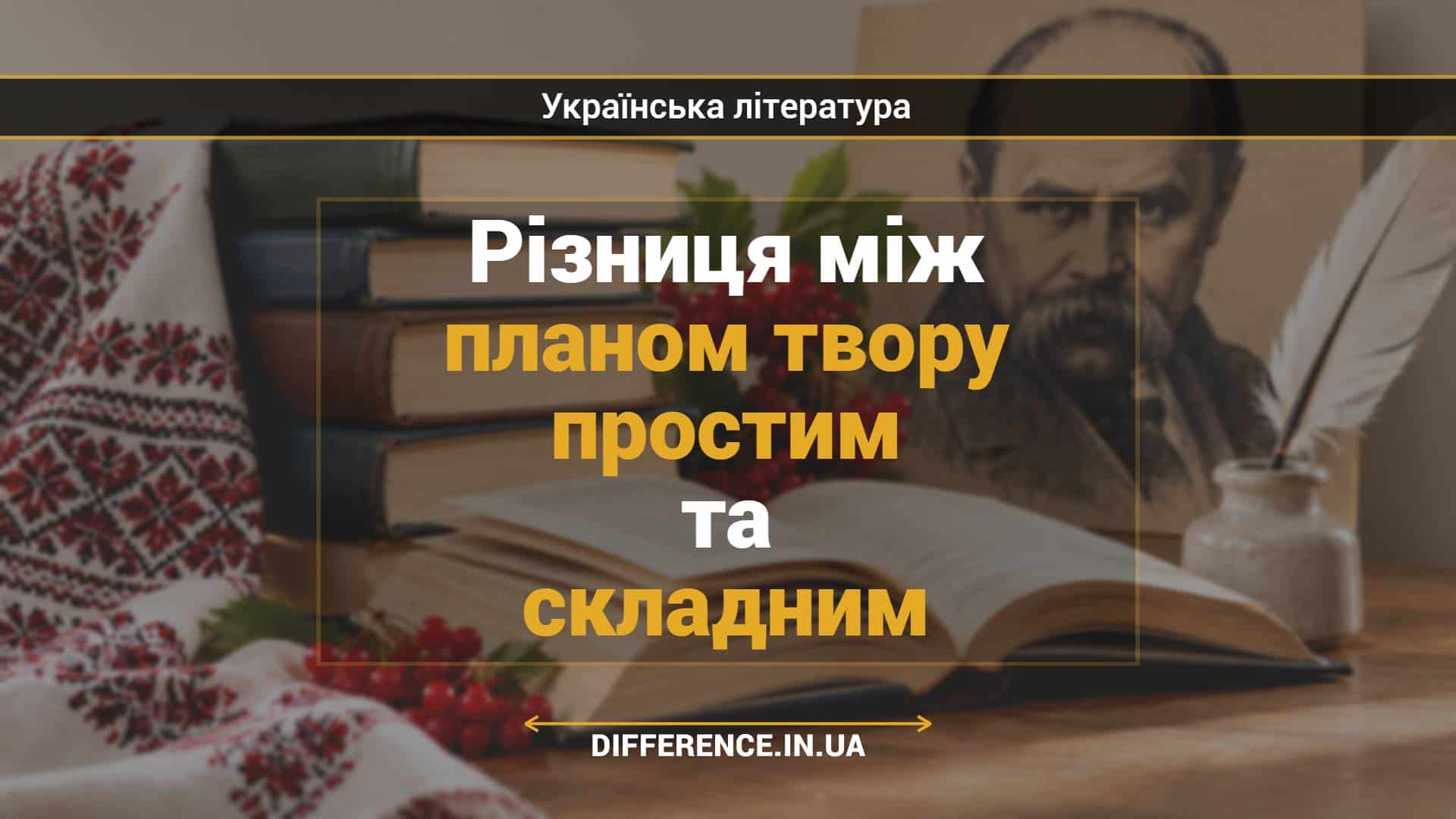 Різниця між планом твору простим та складним