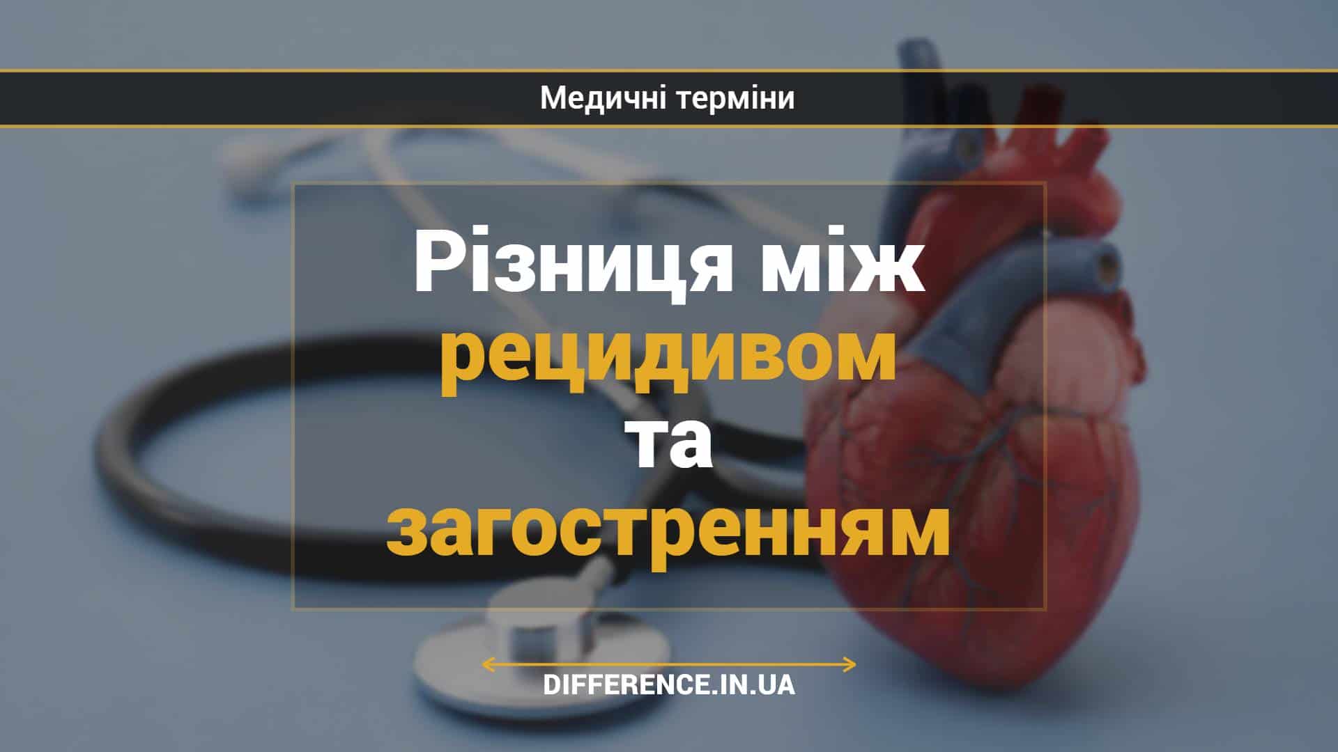 Різниця між рецидивом та загостренням