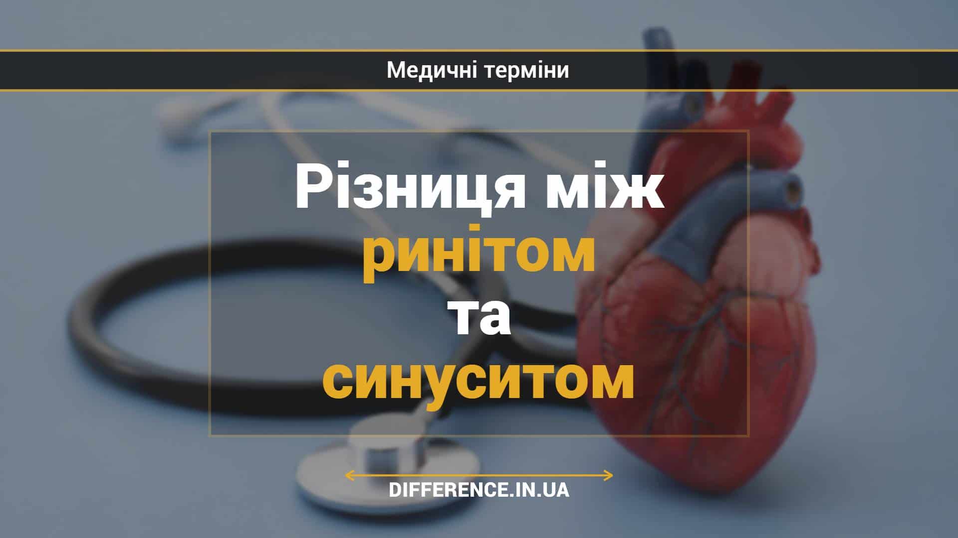Різниця між ринітом та синуситом