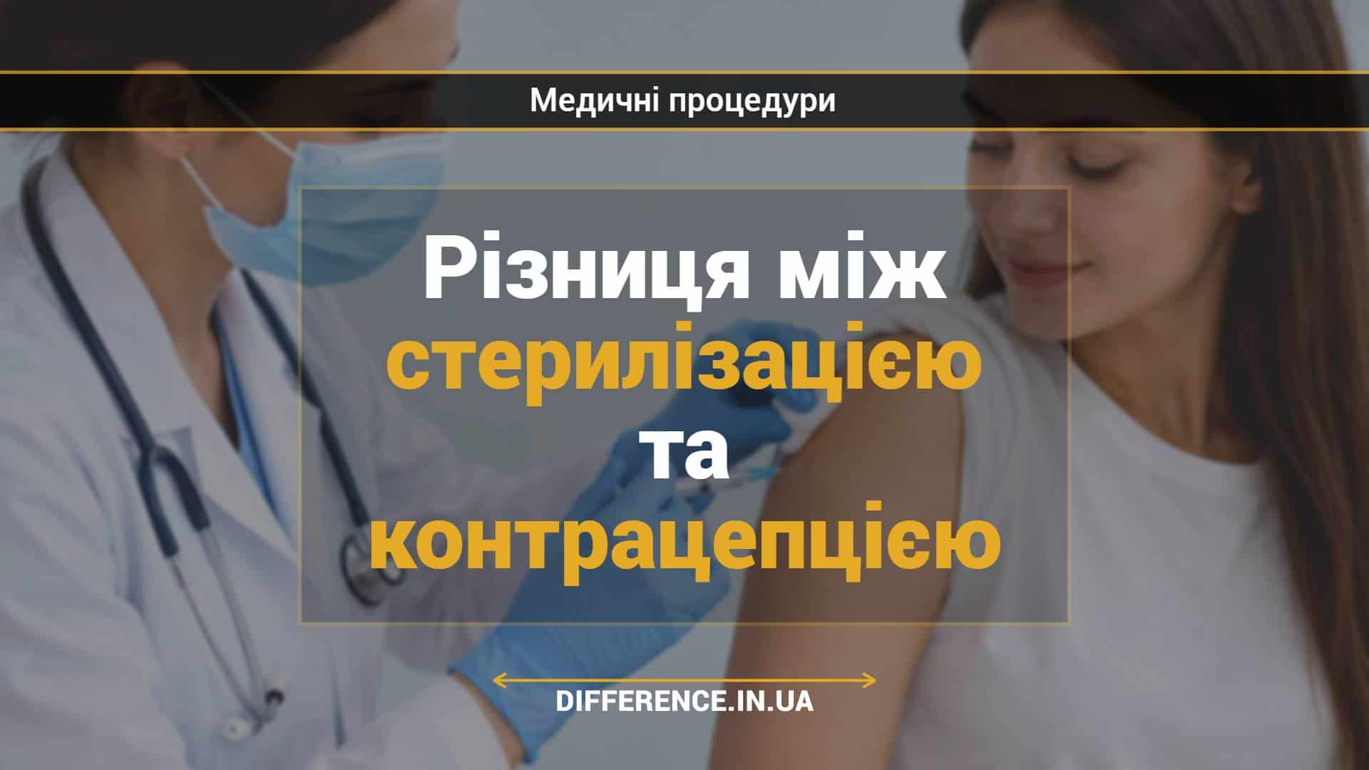 Різниця між стерилізацією та контрацепцією