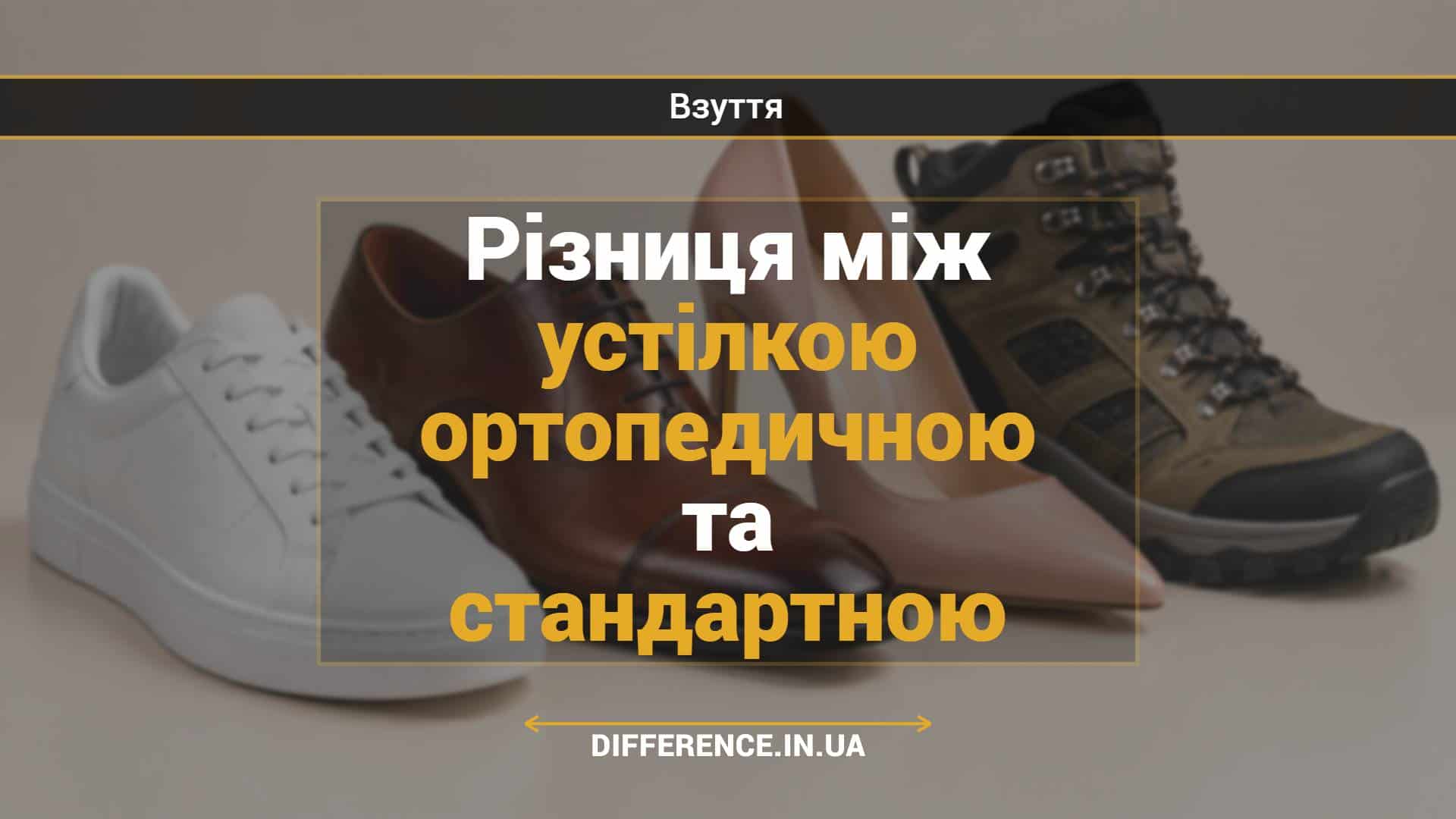 Різниця між устілкою ортопедичною та стандартною