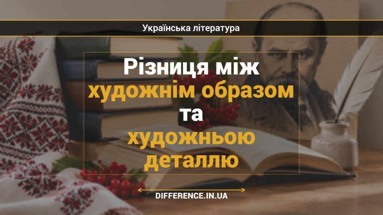 Різниця між художнім образом та художньою деталлю