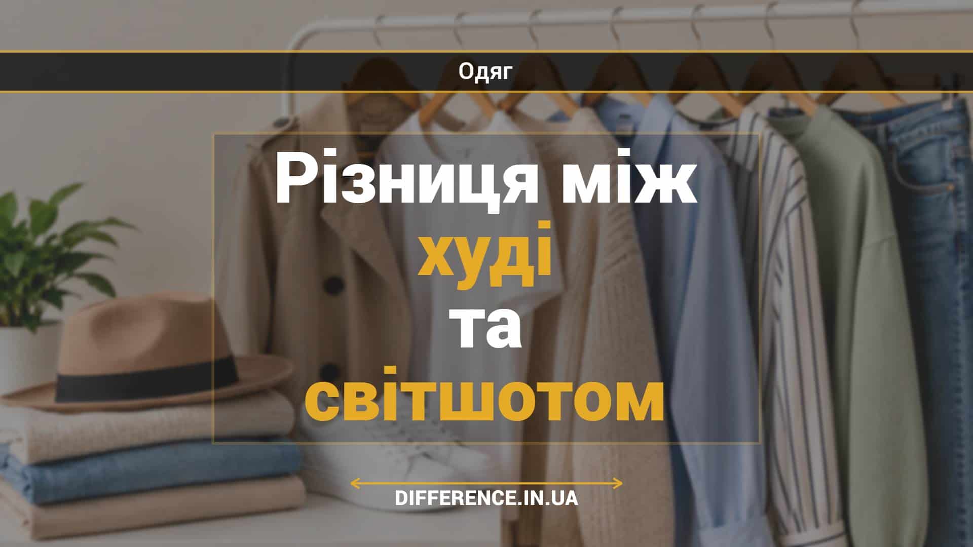 Різниця між худі та світшотом