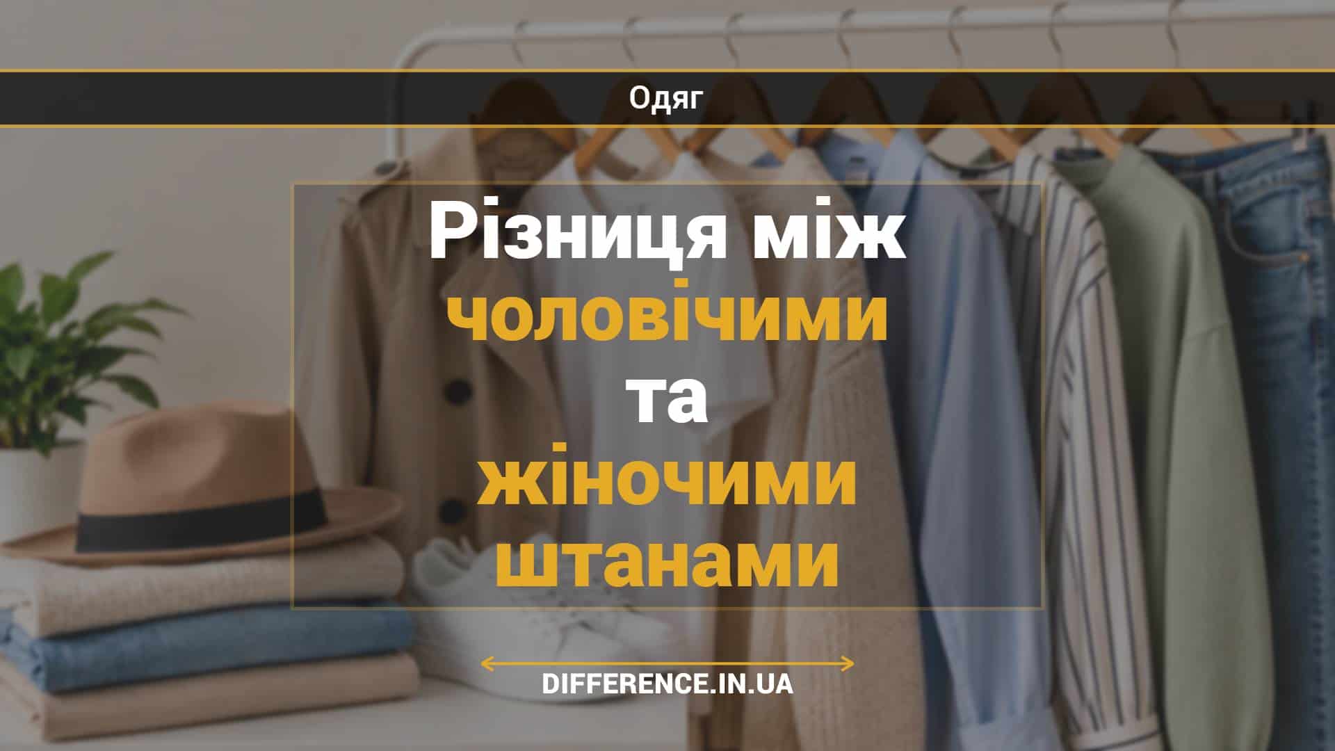 Різниця між чоловічими та жіночими штанами
