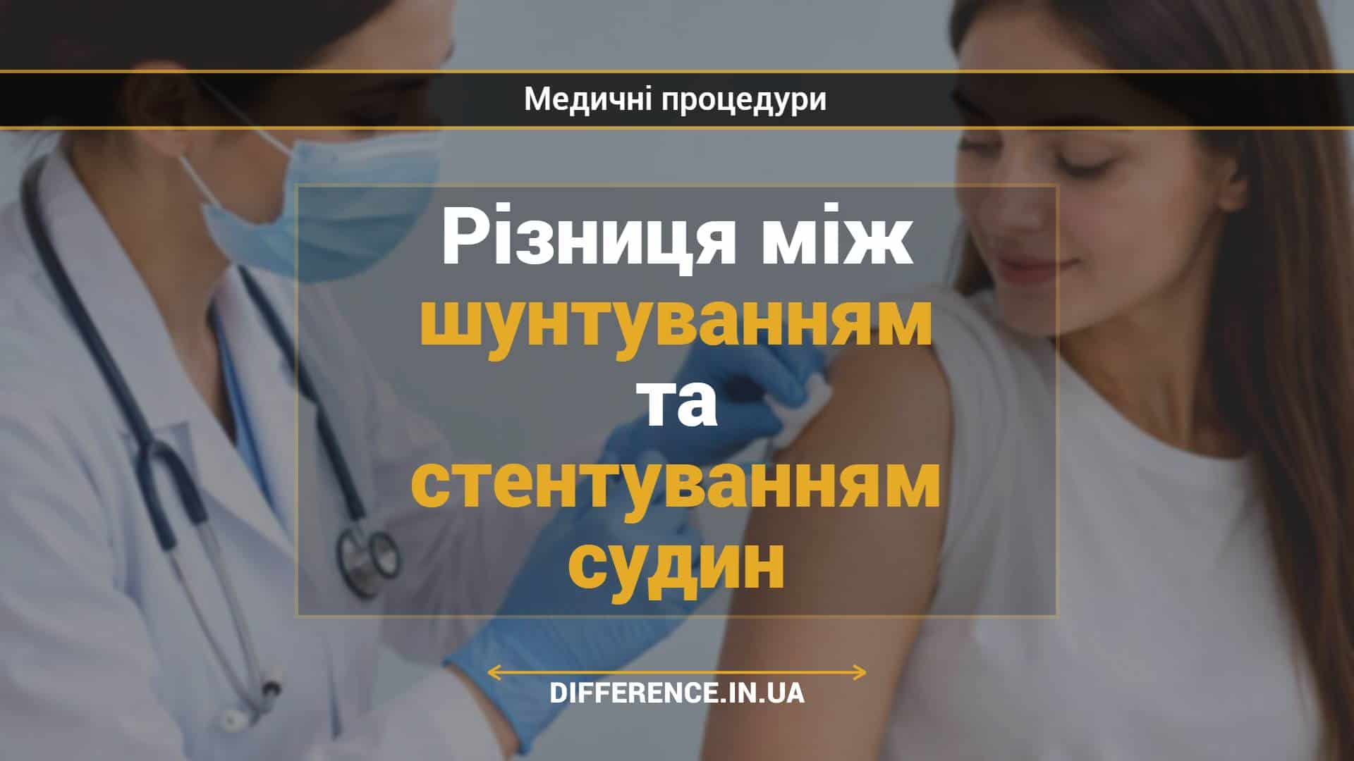 Різниця між шунтуванням та стентуванням судин